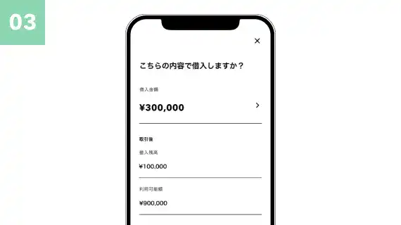 借入金額確認