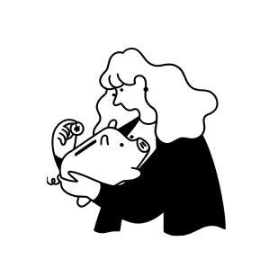 お金を貯めるイラスト