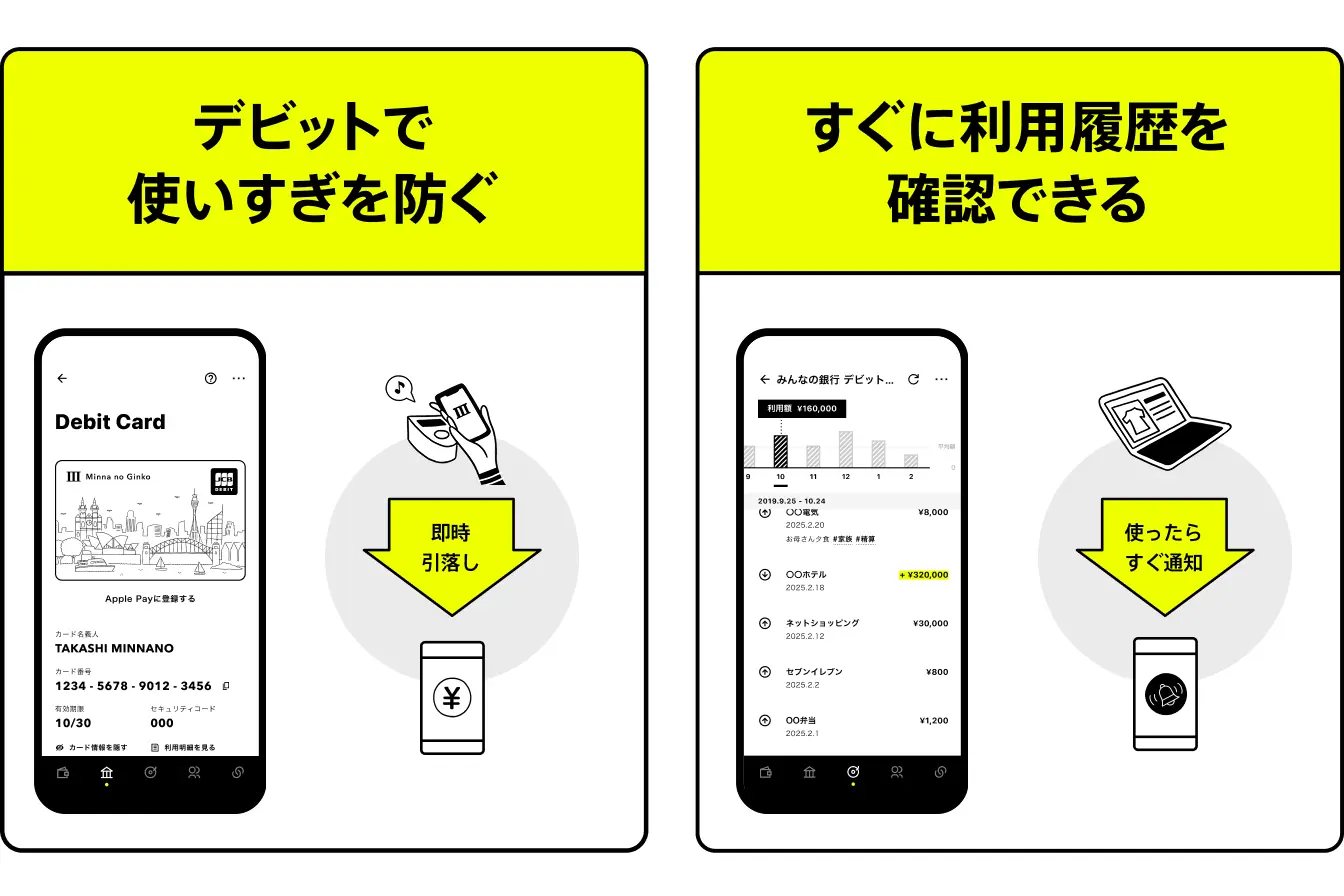 使い過ぎを防ぎながらお買い物できるデビットカード