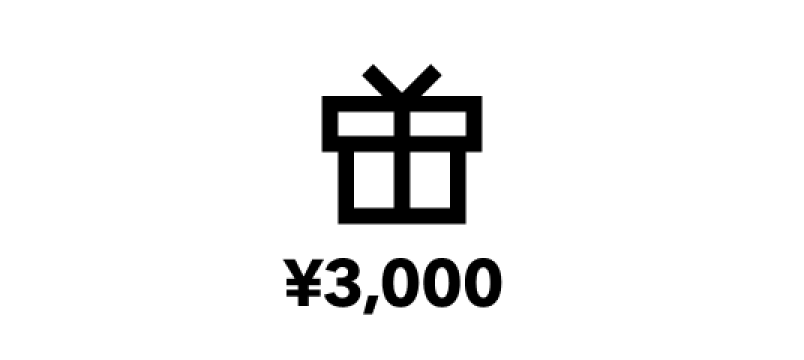 3,000円プレゼント