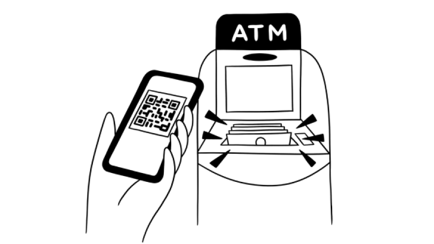 キャッシュカードなしでATM入出金ができる