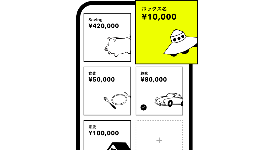 目的別にお金を分けて貯められる