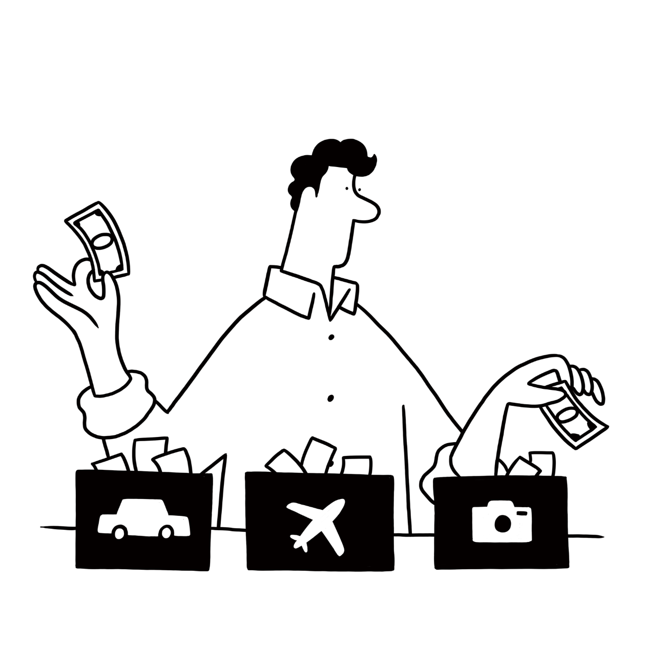 ボックスの使い方のイラスト
